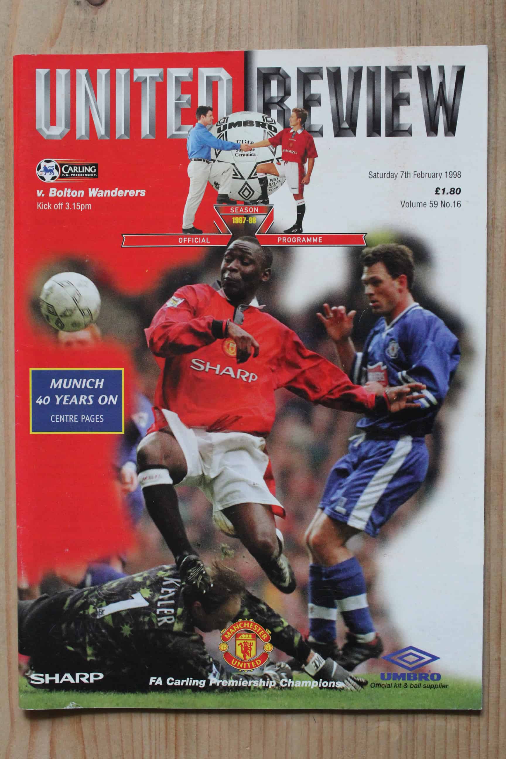 Manchester United FC v Bolton Wanderers FC